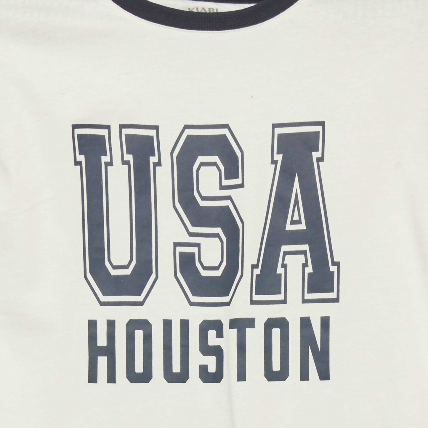 T-shirt imprim 'USA' 'Houston' Blanc