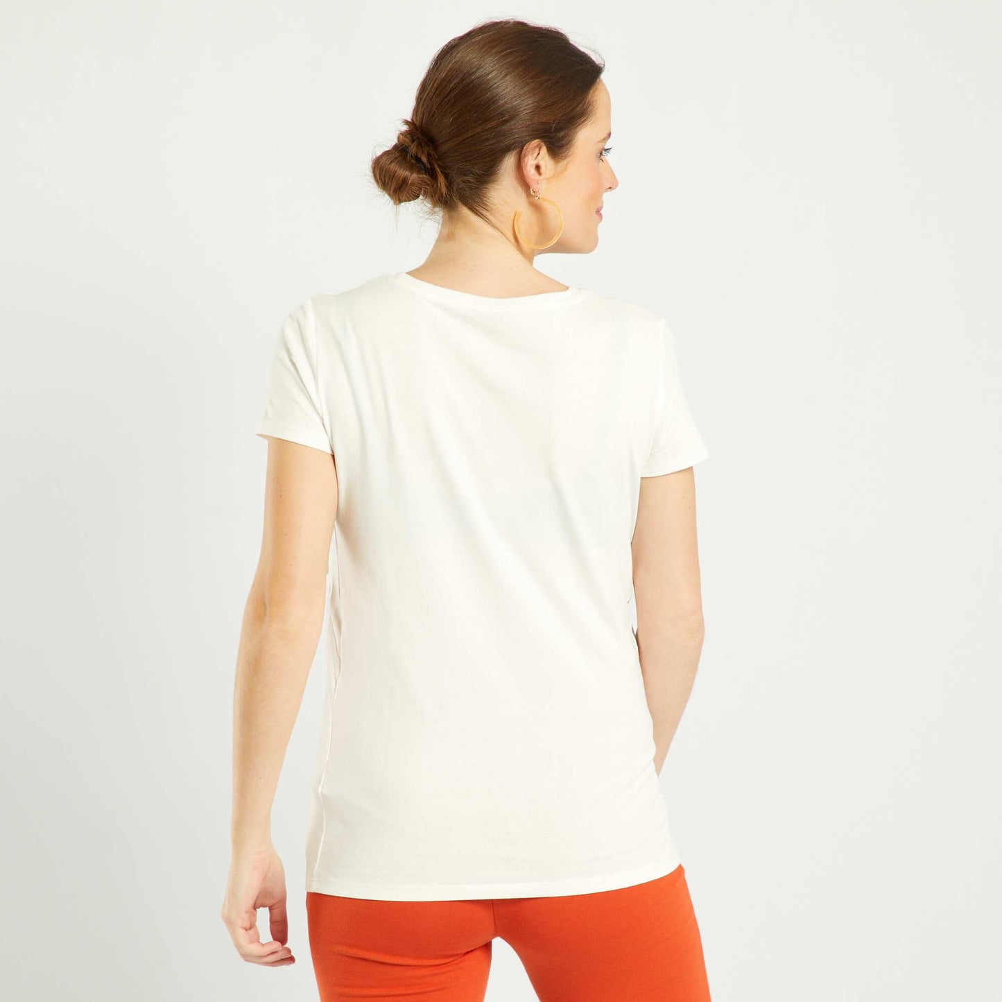 Tee-shirt d'allaitement avec zips invisibles Blanc 'mi amor'