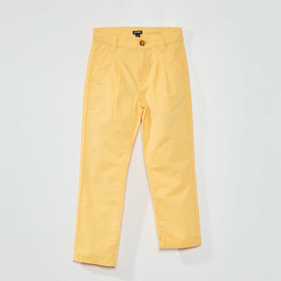 Pantalon chino droit Jaune