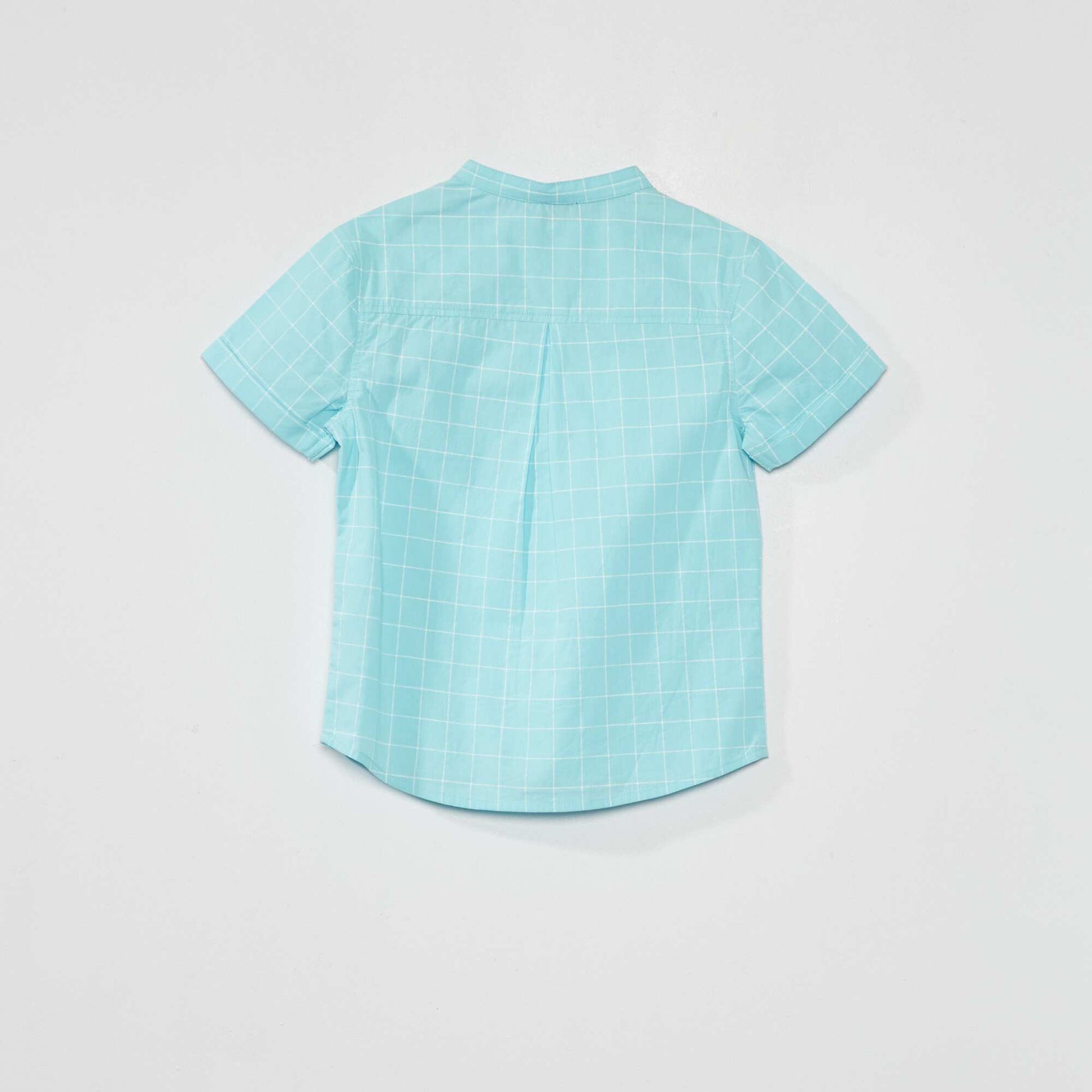 Chemise manches courtes motif Bleu