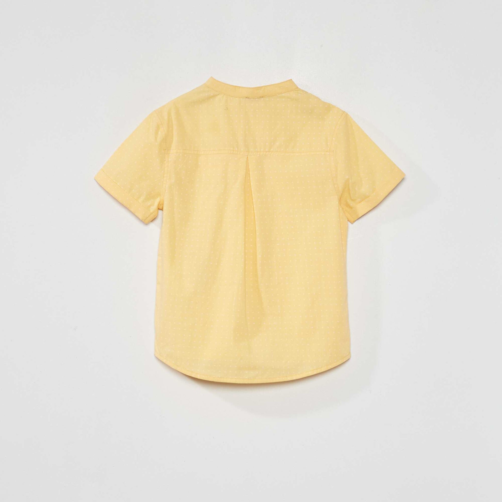 Chemise manches courtes motif Jaune