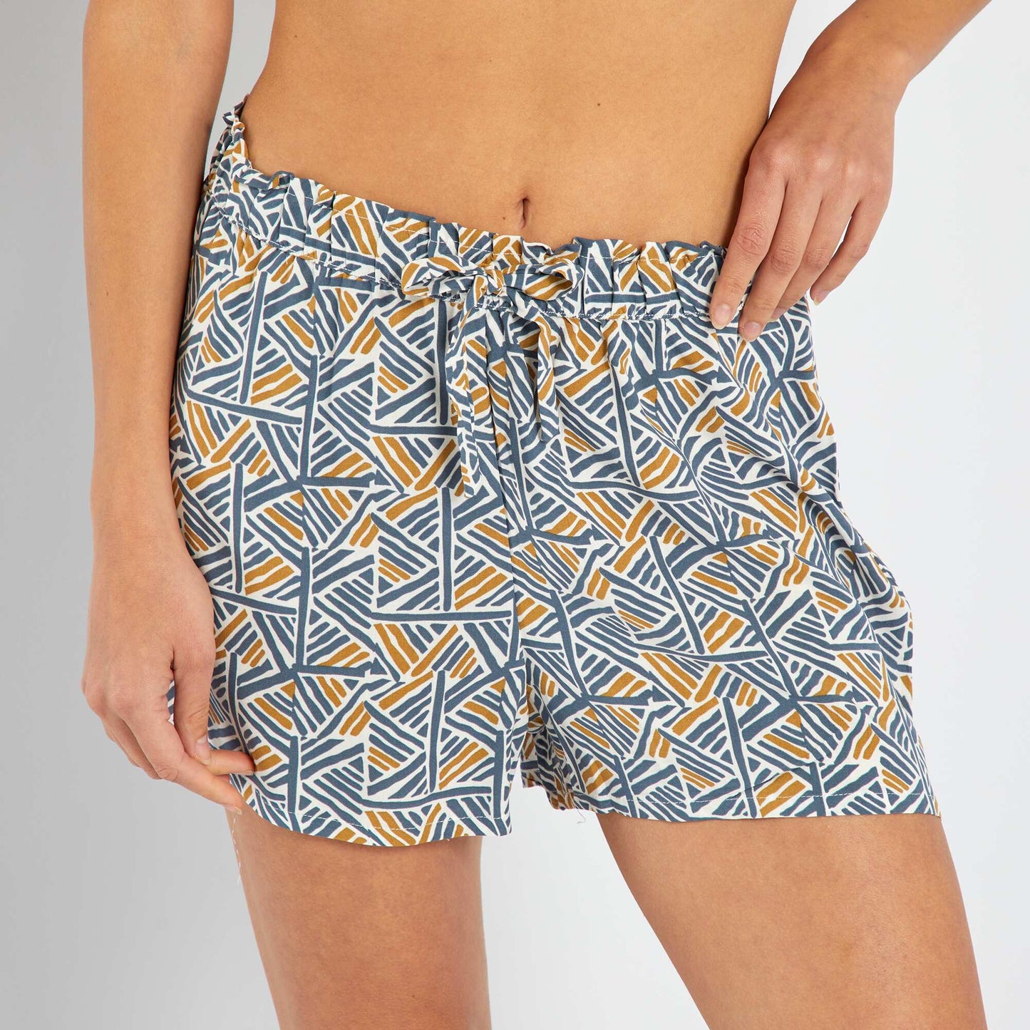 Short de pyjama imprim Gris bleu imprim