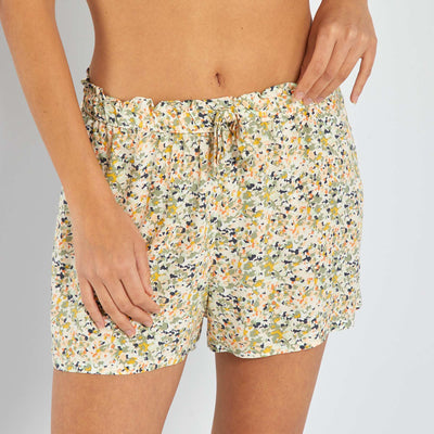 Short de pyjama imprim Orange imprim