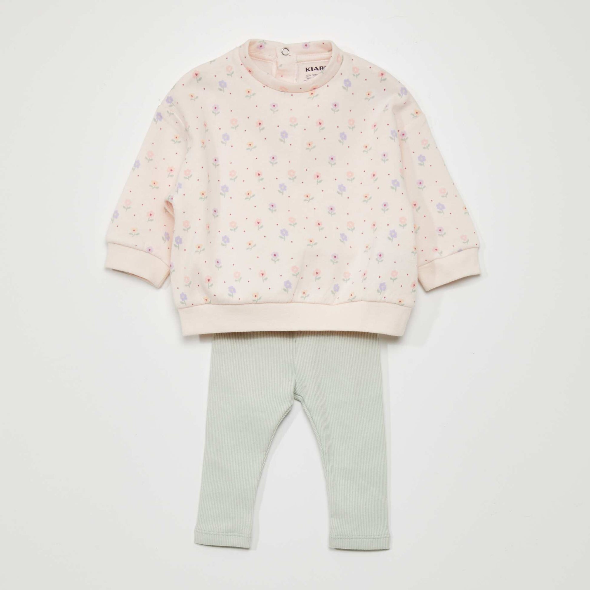 Ensemble sweat + pantalon - 2 pi ces Rose