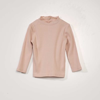Sous pull c tel avec demi ouverture dos Rose clair