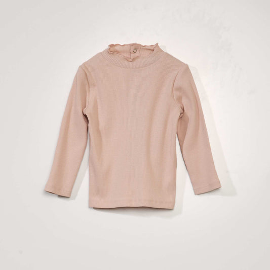 Sous pull c tel avec demi ouverture dos Rose clair