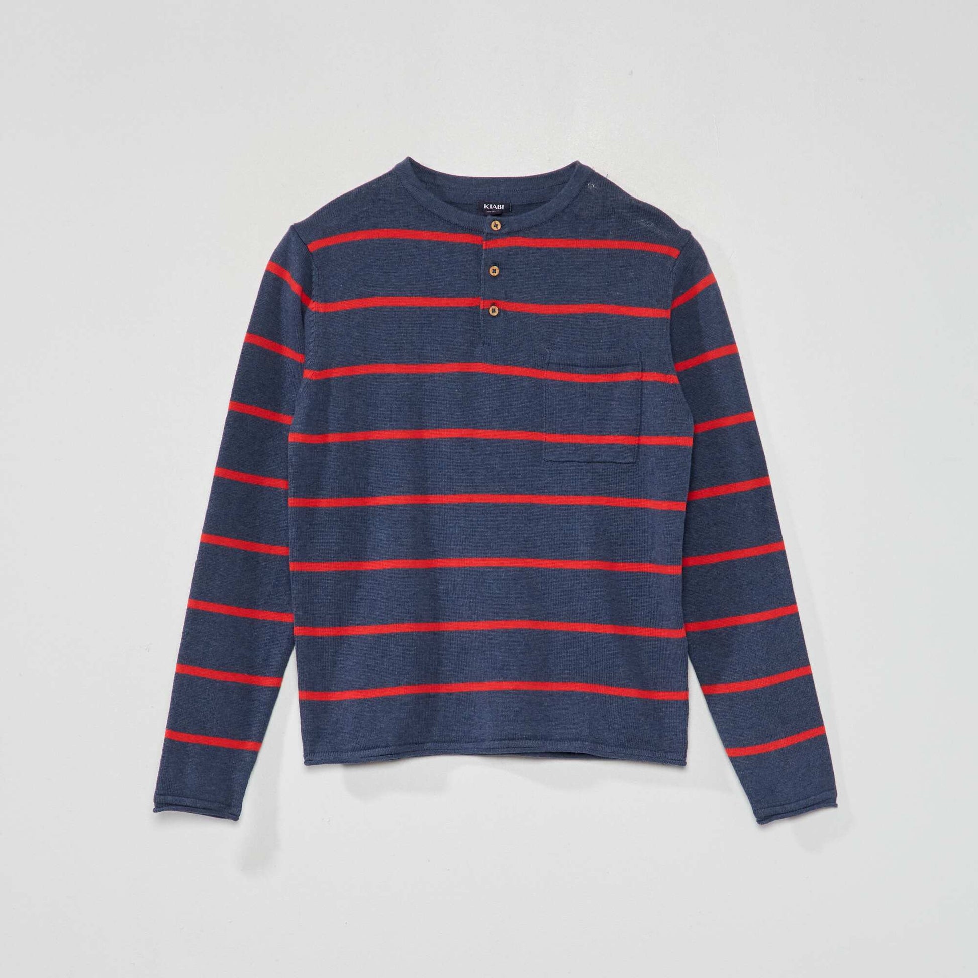 Pull l ger col tunisien Rouge