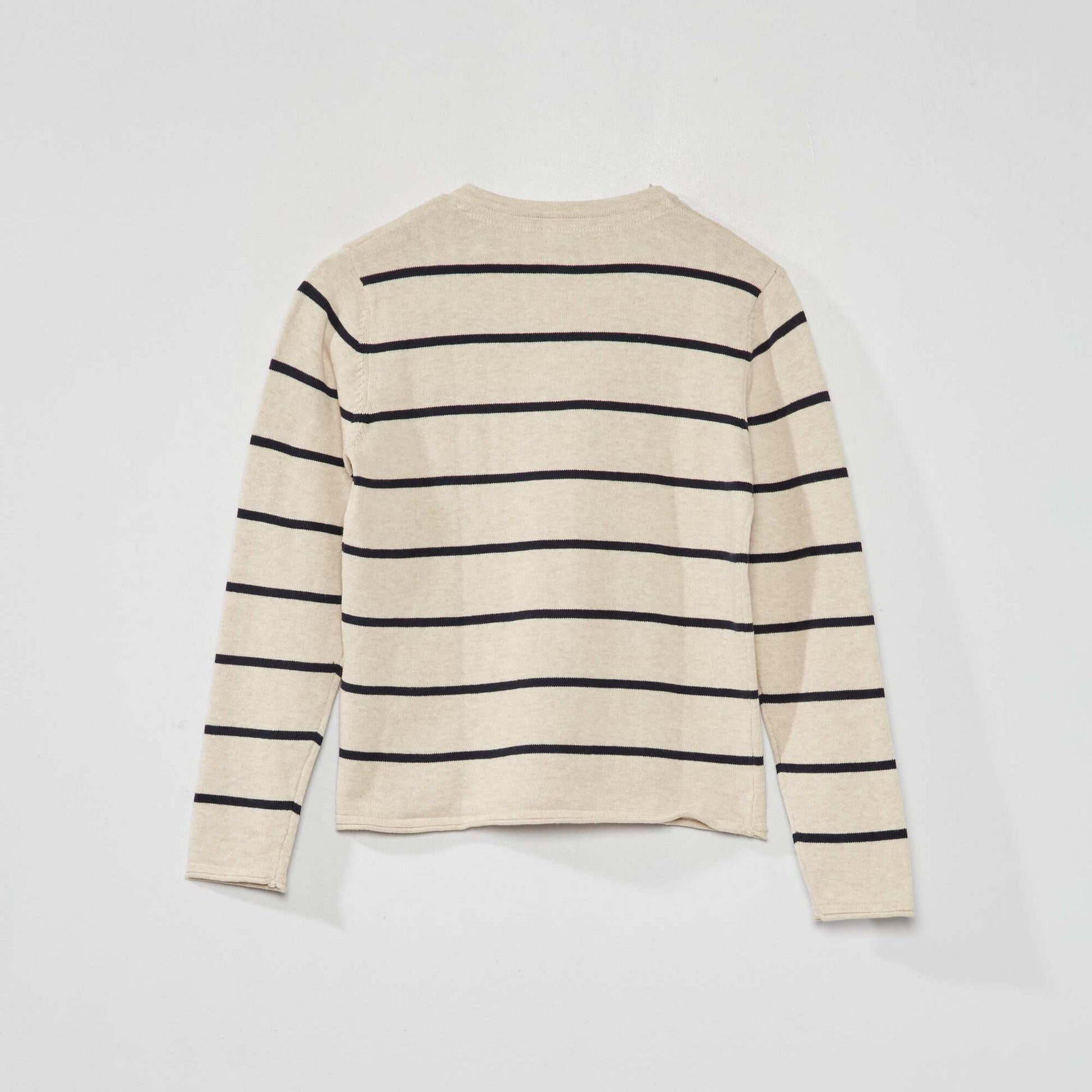 Pull l ger col tunisien Beige