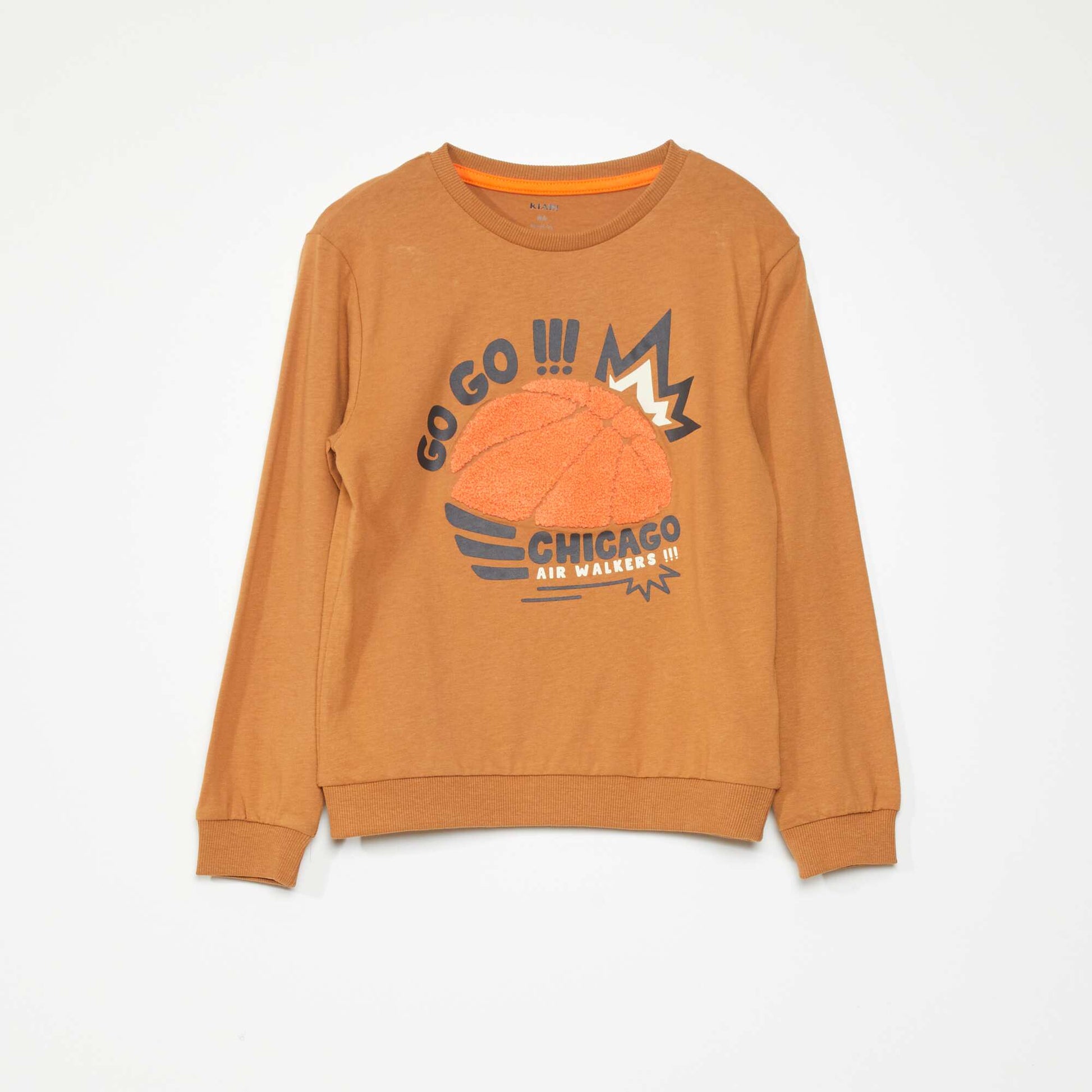 Pyjama en jersey avec empiècement - 2 pièces Marron