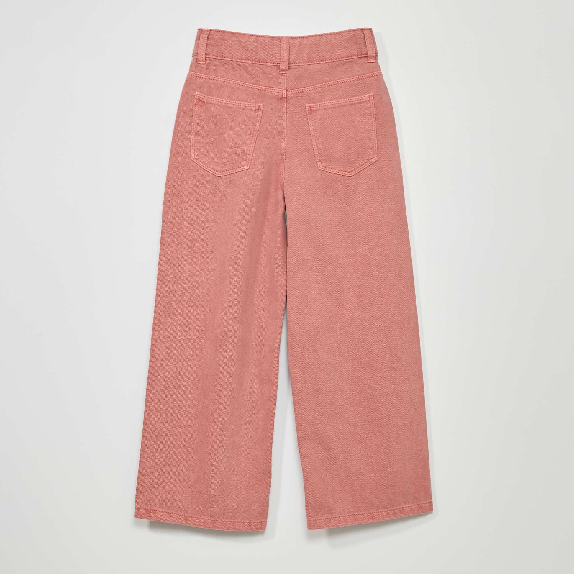 Jean wide-leg 5 poches Rose