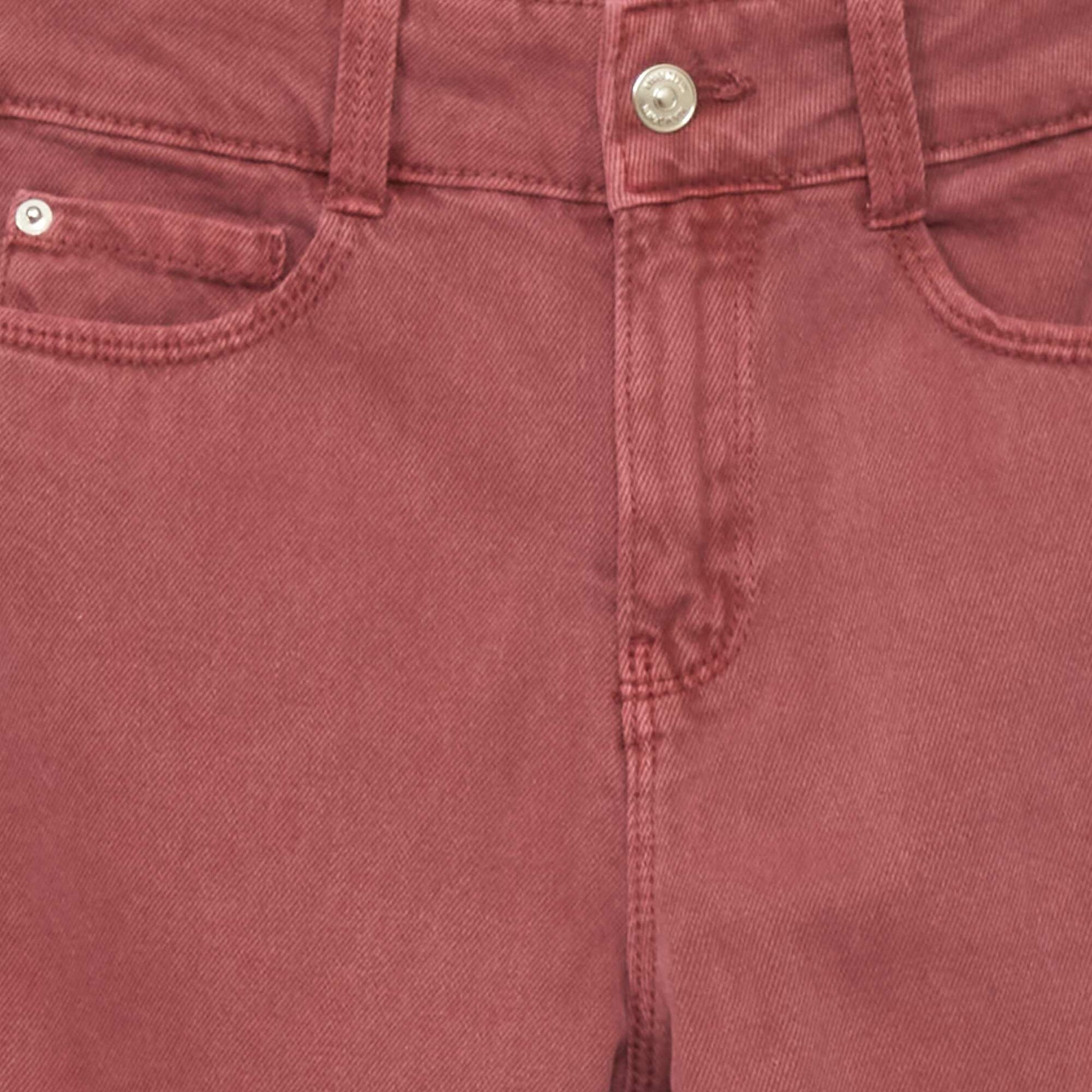 Jean wide-leg 5 poches Bordeaux