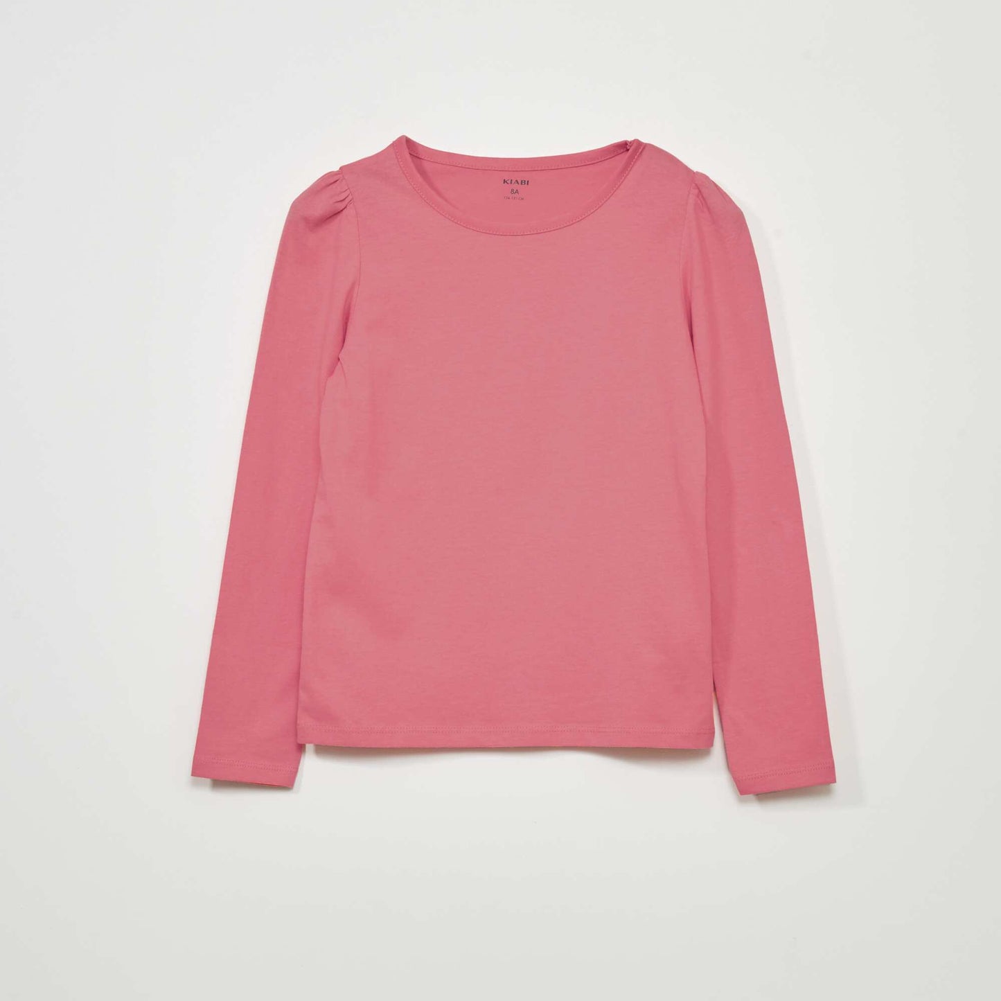 T-shirt en jersey manches longues Rose fonc
