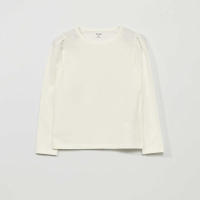 T-shirt en jersey manches longues blanc