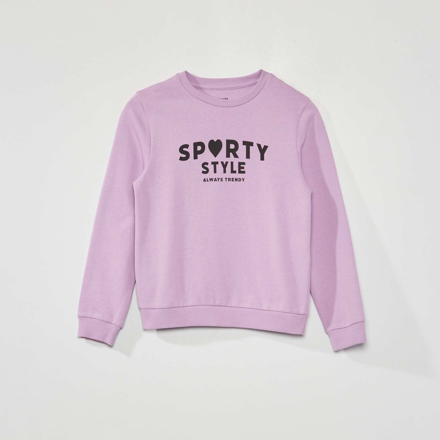 Sweat en molleton avec message imprim  Violet