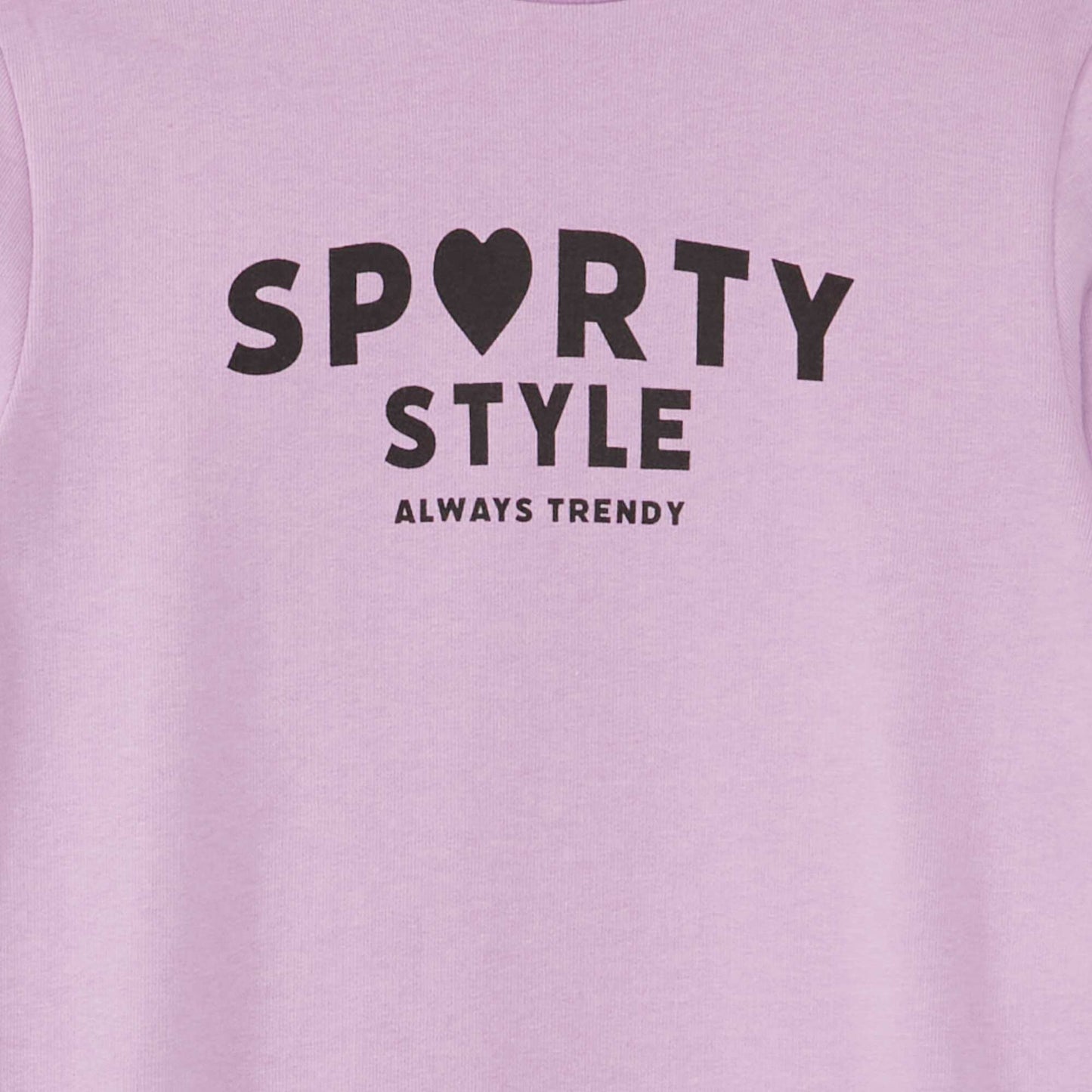 Sweat en molleton avec message imprim  Violet