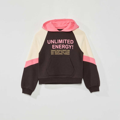 Sweat capuche en molleton Multicolore