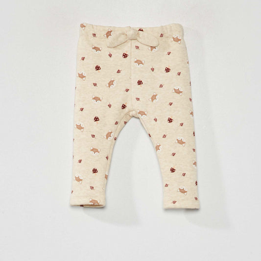 Pantalon en molleton avec imprim - Toujours + chaud Beige