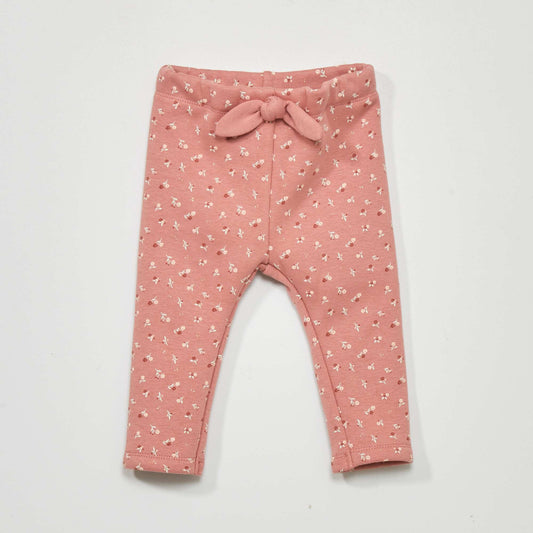 Pantalon en molleton avec imprim - Toujours + chaud Rose fleuri