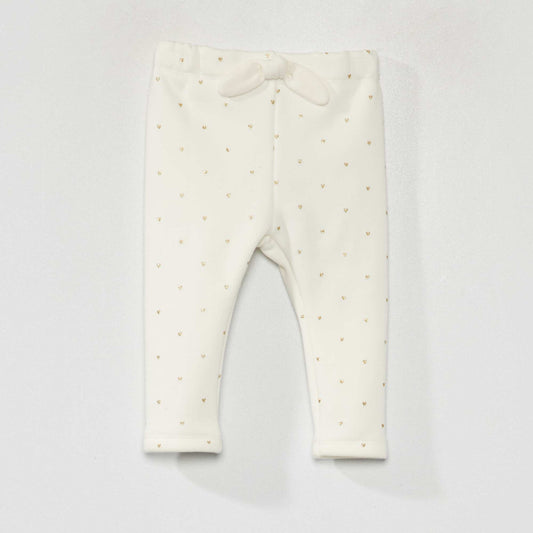 Pantalon en molleton avec imprim  - Toujours + chaud Blanc