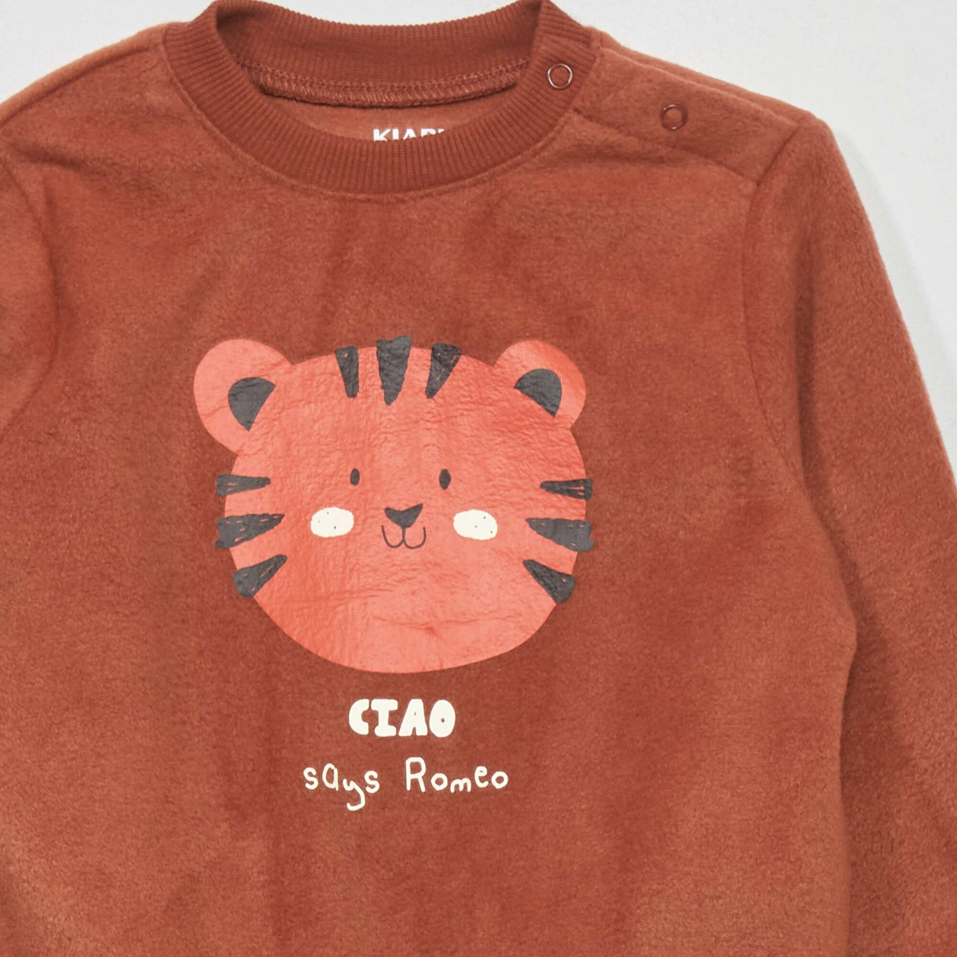Ensemble pyjama polaire - 2 pi ces Marron