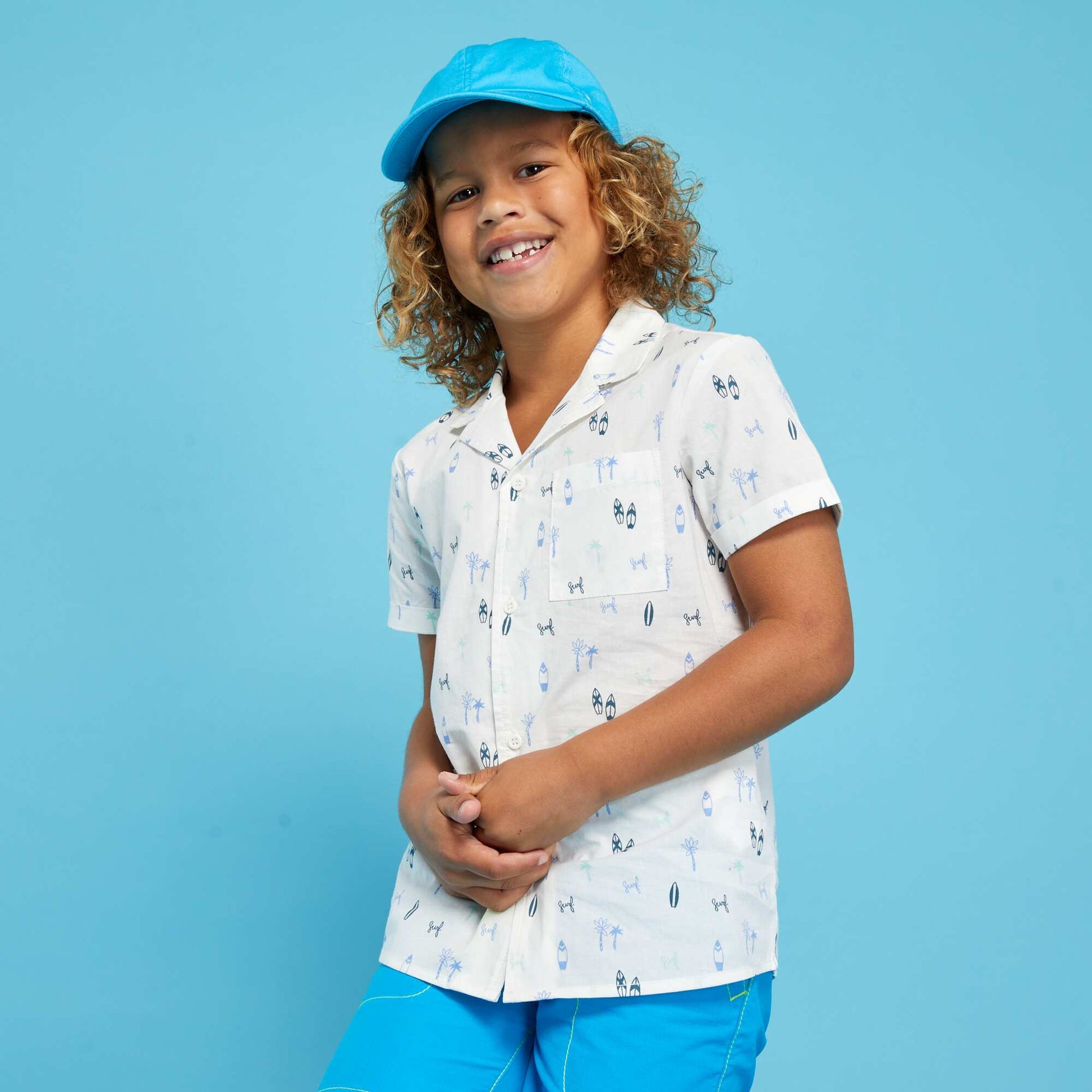 Chemise manches courtes Blanc