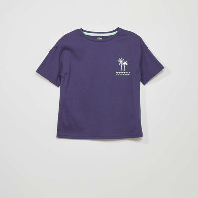 T-shirt imprim 'Surf' 'Hawa ' Marine