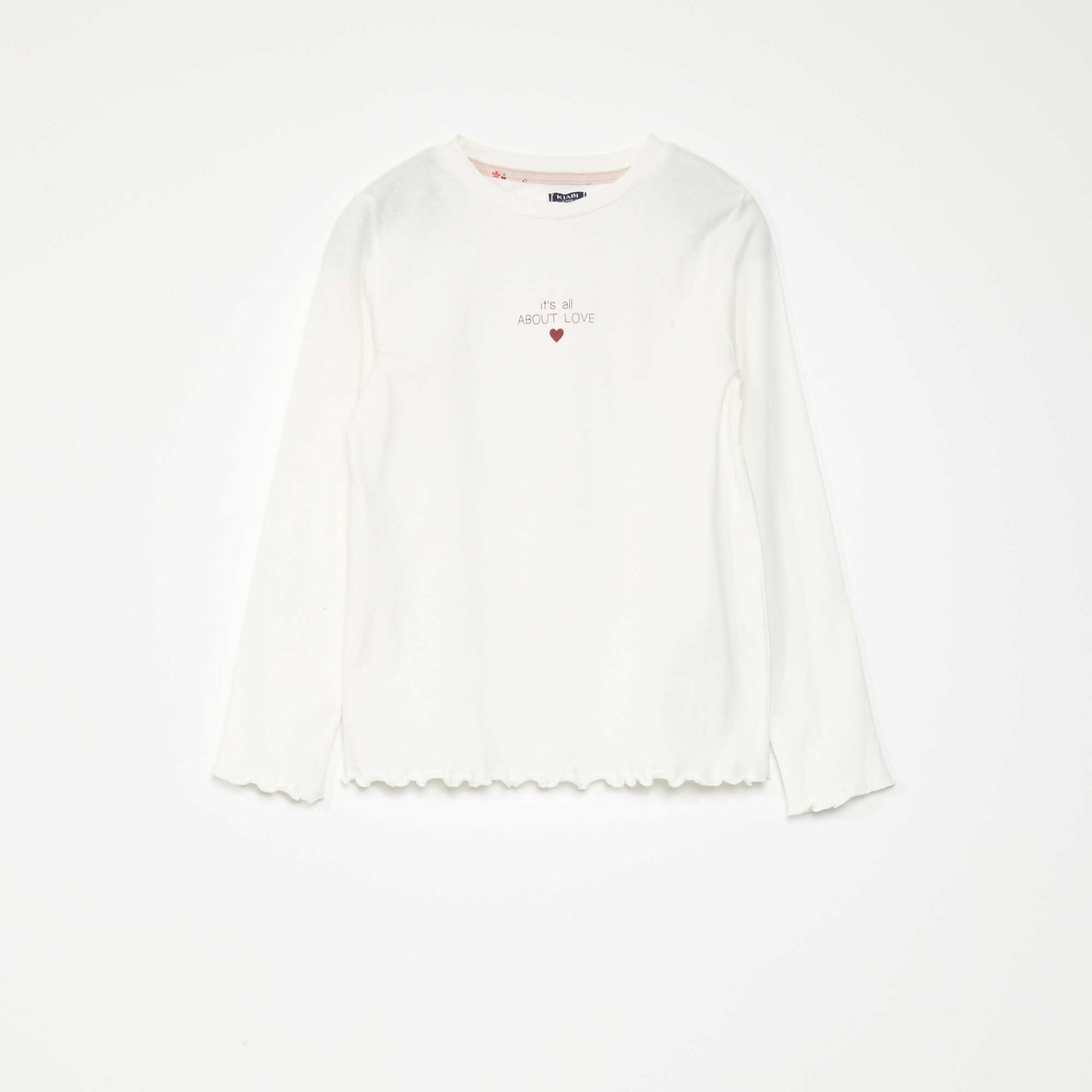 Pyjama long en jersey - 2 pi ces Blanc/rose