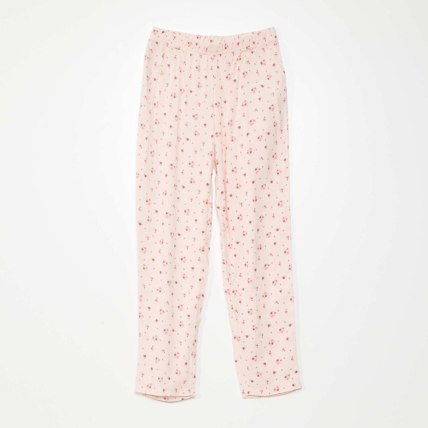 Pyjama long en jersey - 2 pi ces Blanc/rose