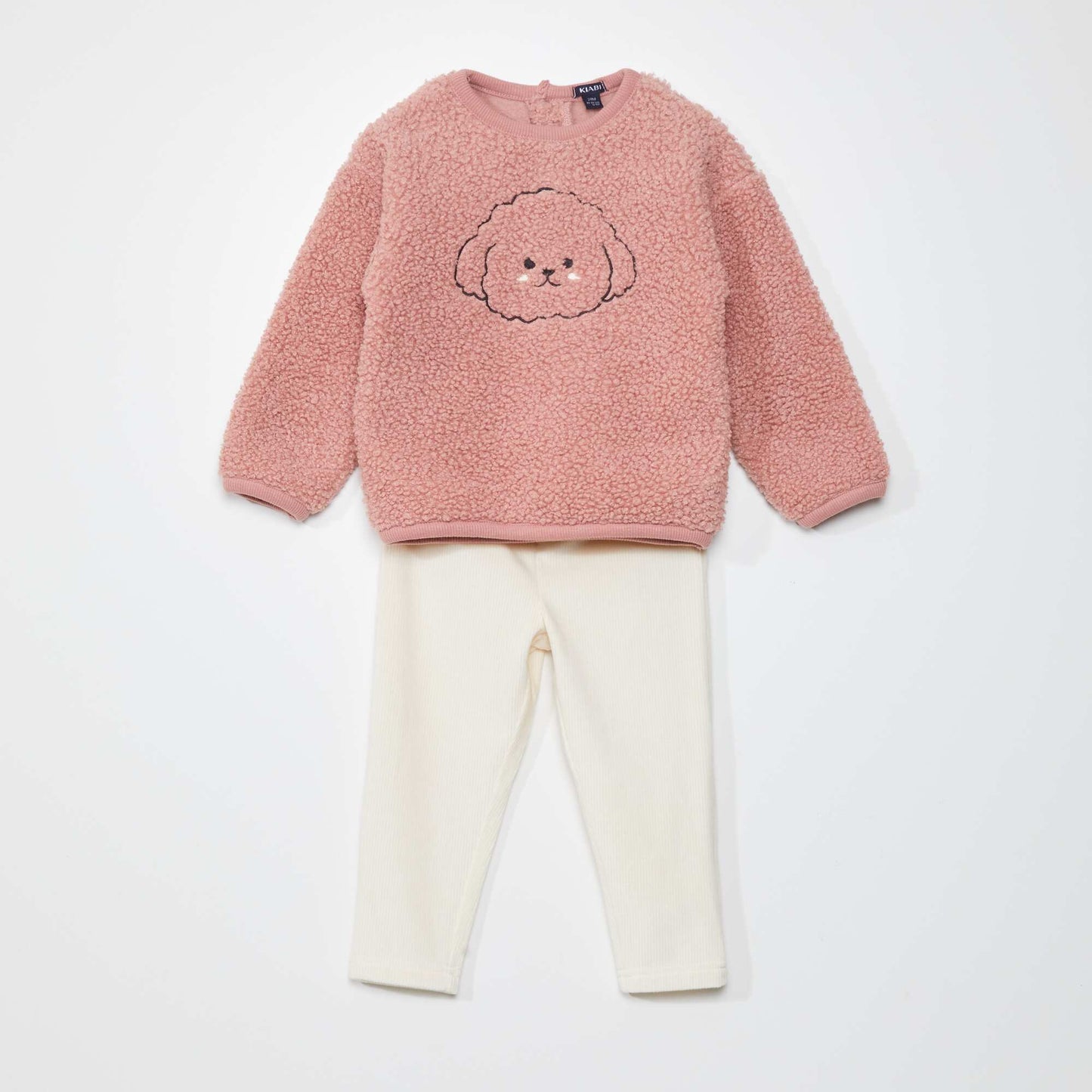 Ensemble pyjama sherpa et velours - 2 pi ces Rose