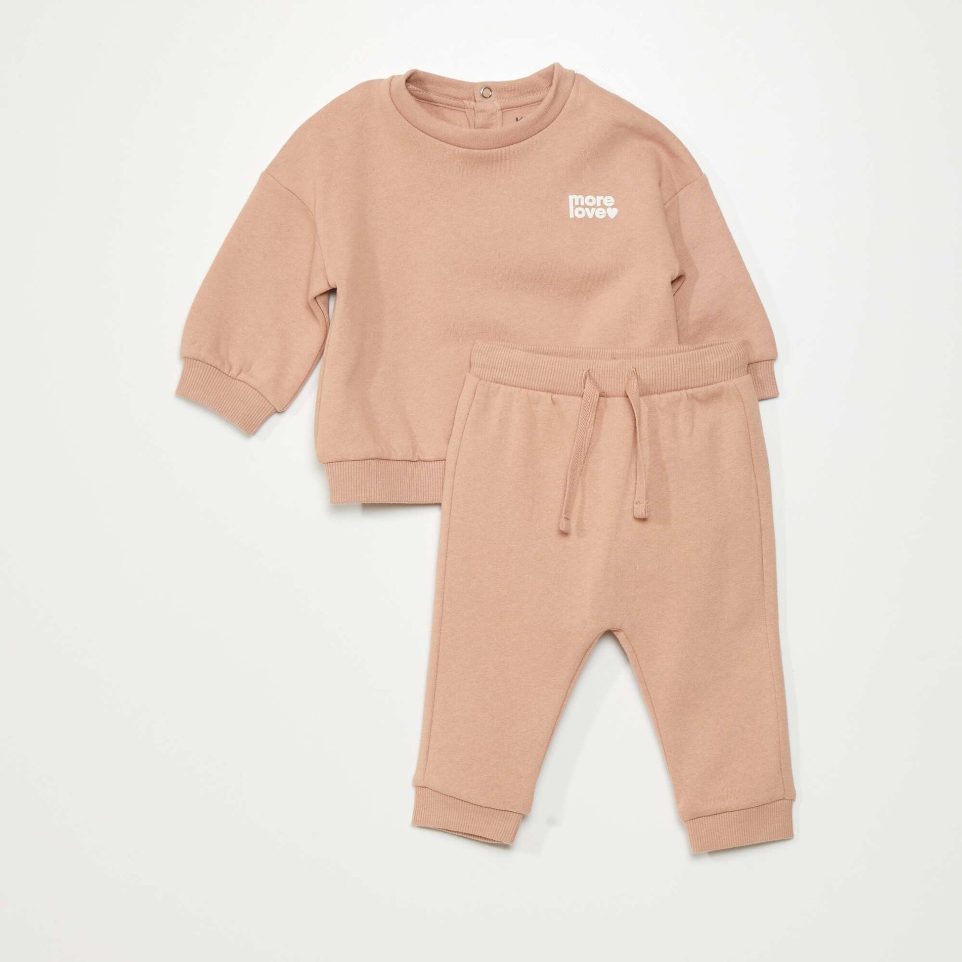 Ensemble sweat + pantalon de jogging - 2 pi ces Beige