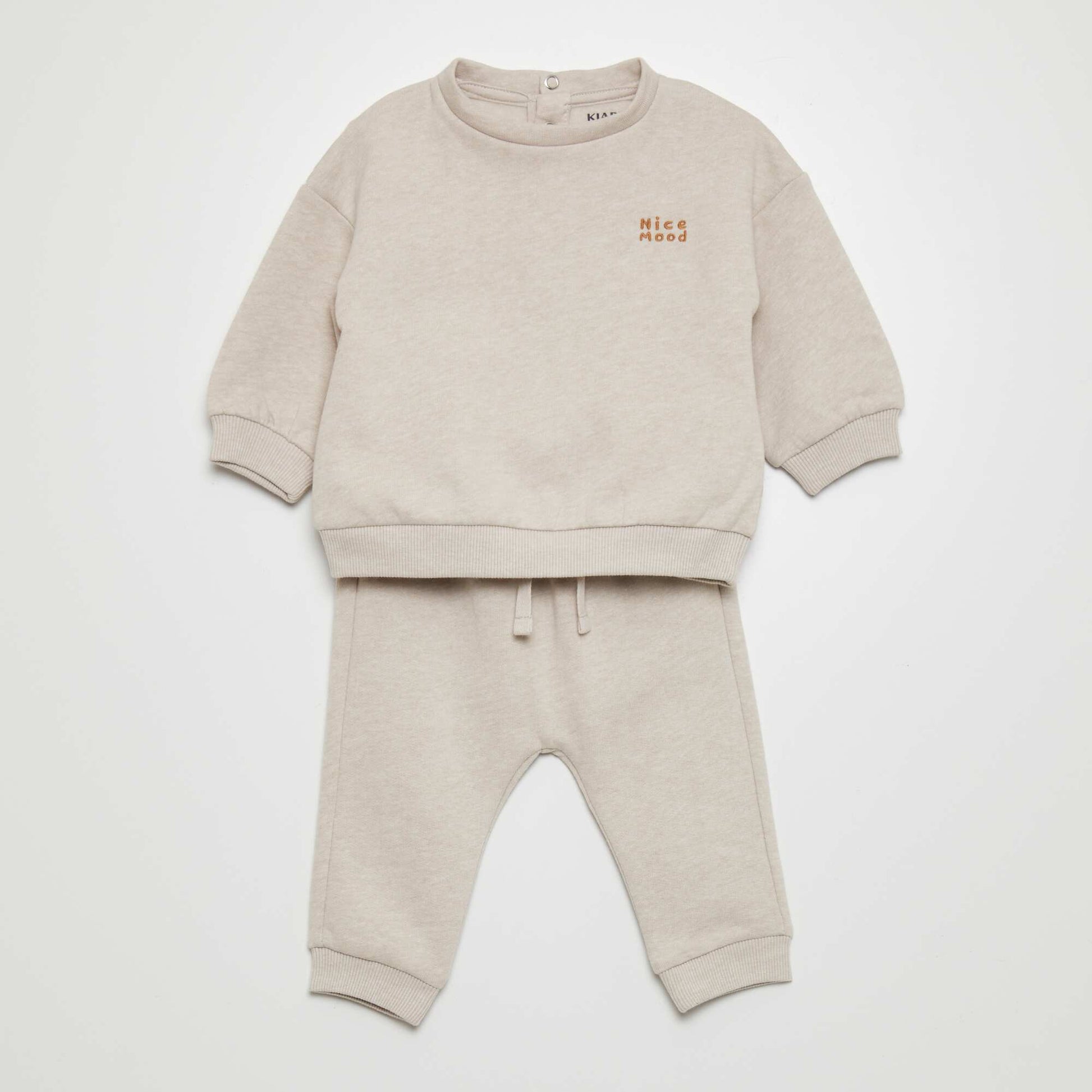 Ensemble sweat + pantalon de jogging - 2 pi ces Beige