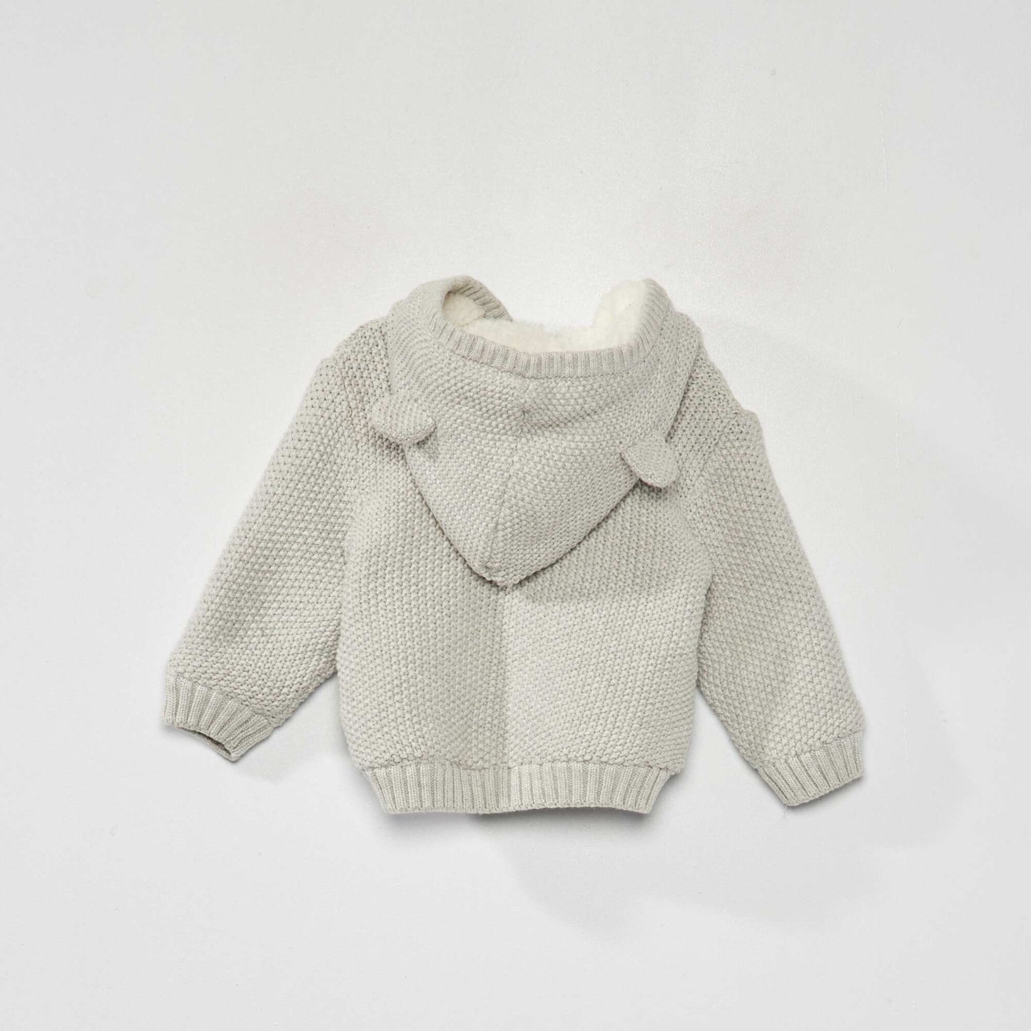 Gilet en tricot avec capuche Gris