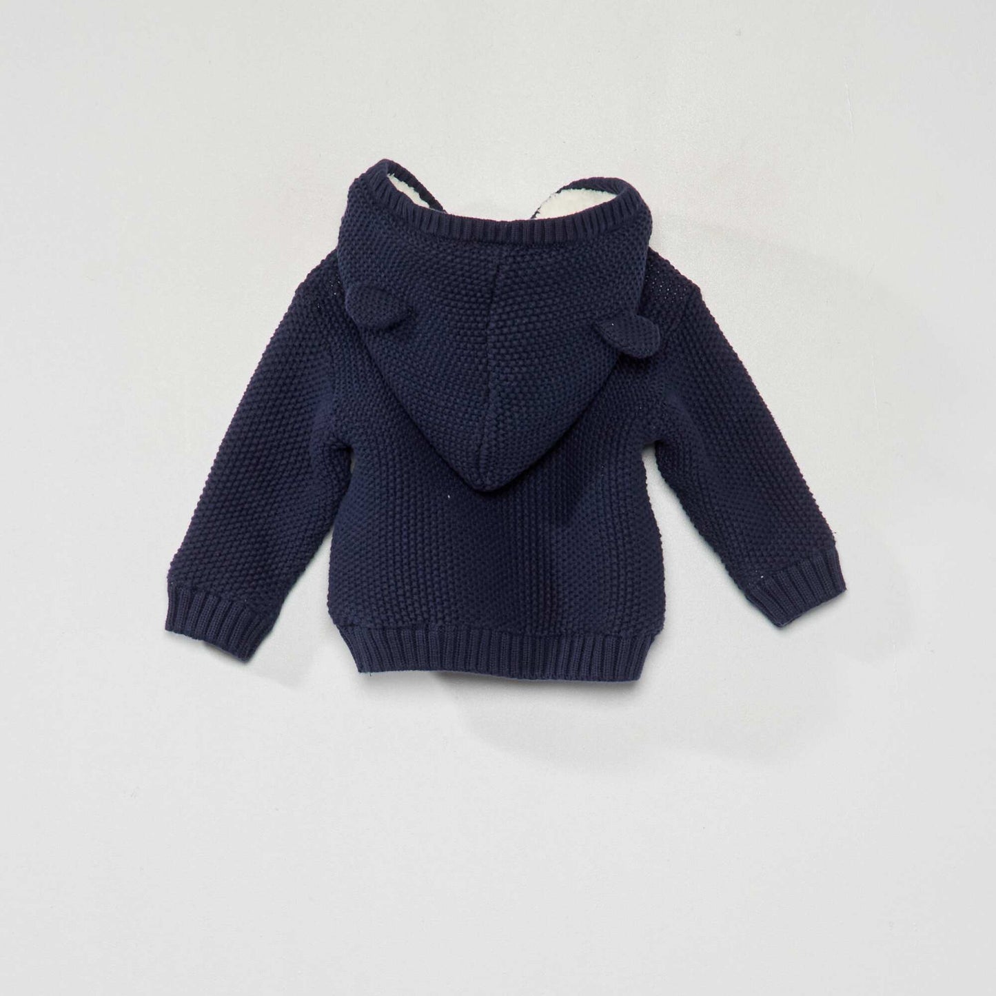 Gilet en tricot avec capuche Bleu