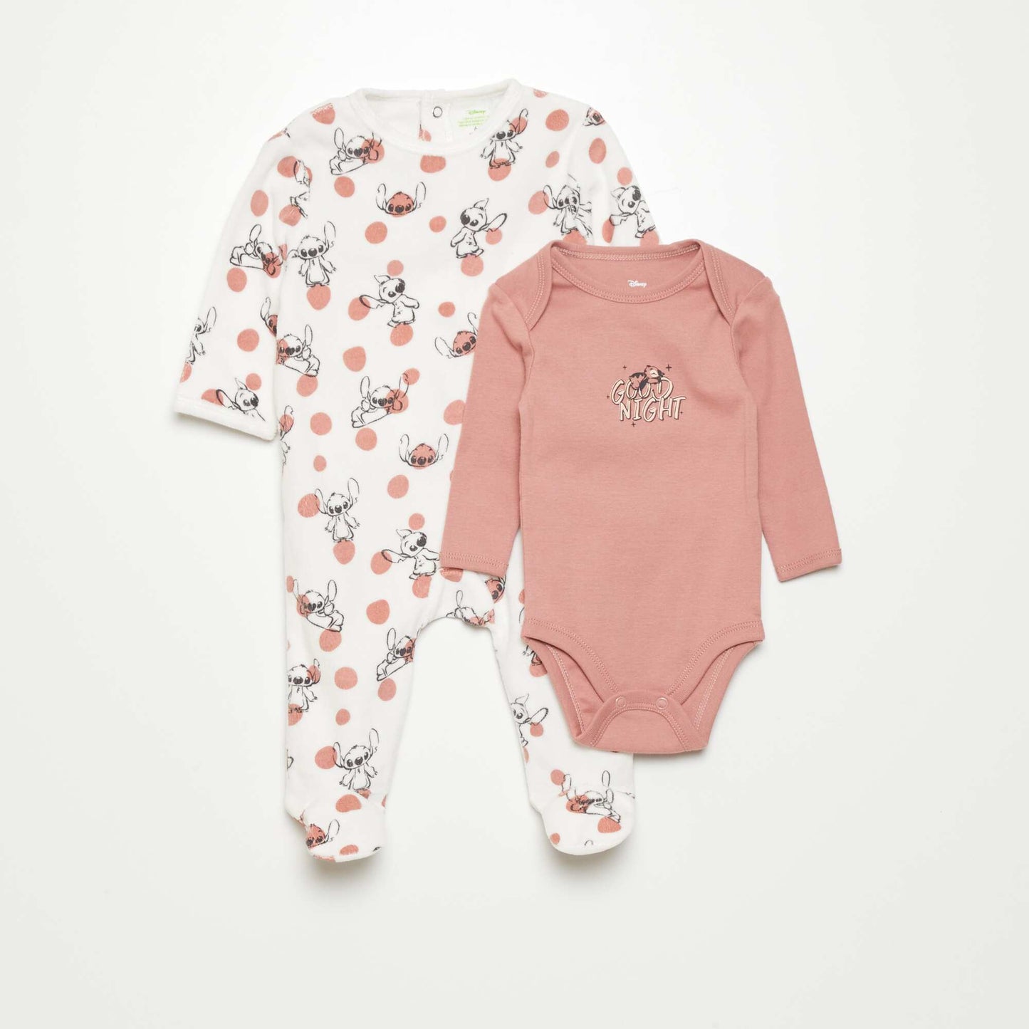 Lot 1 pyjama en velours + 1 body coton 'Stitch' Stitch