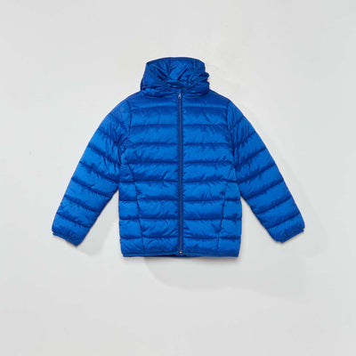 Doudoune en bouteilles recycl es bleu