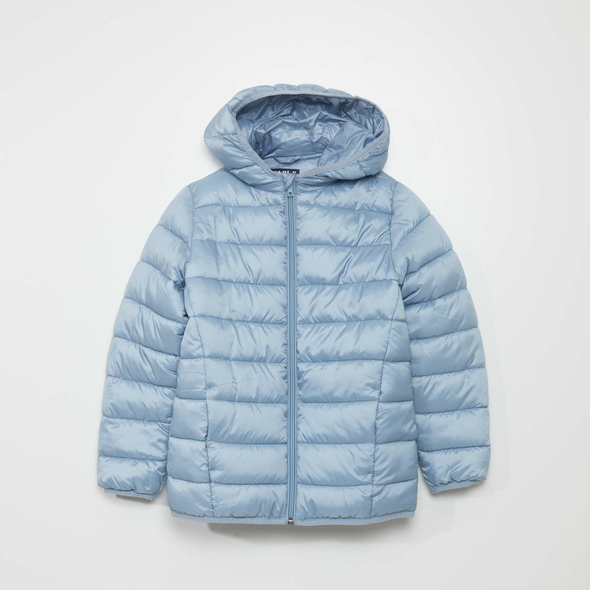 Doudoune en bouteilles recycl es gris bleu