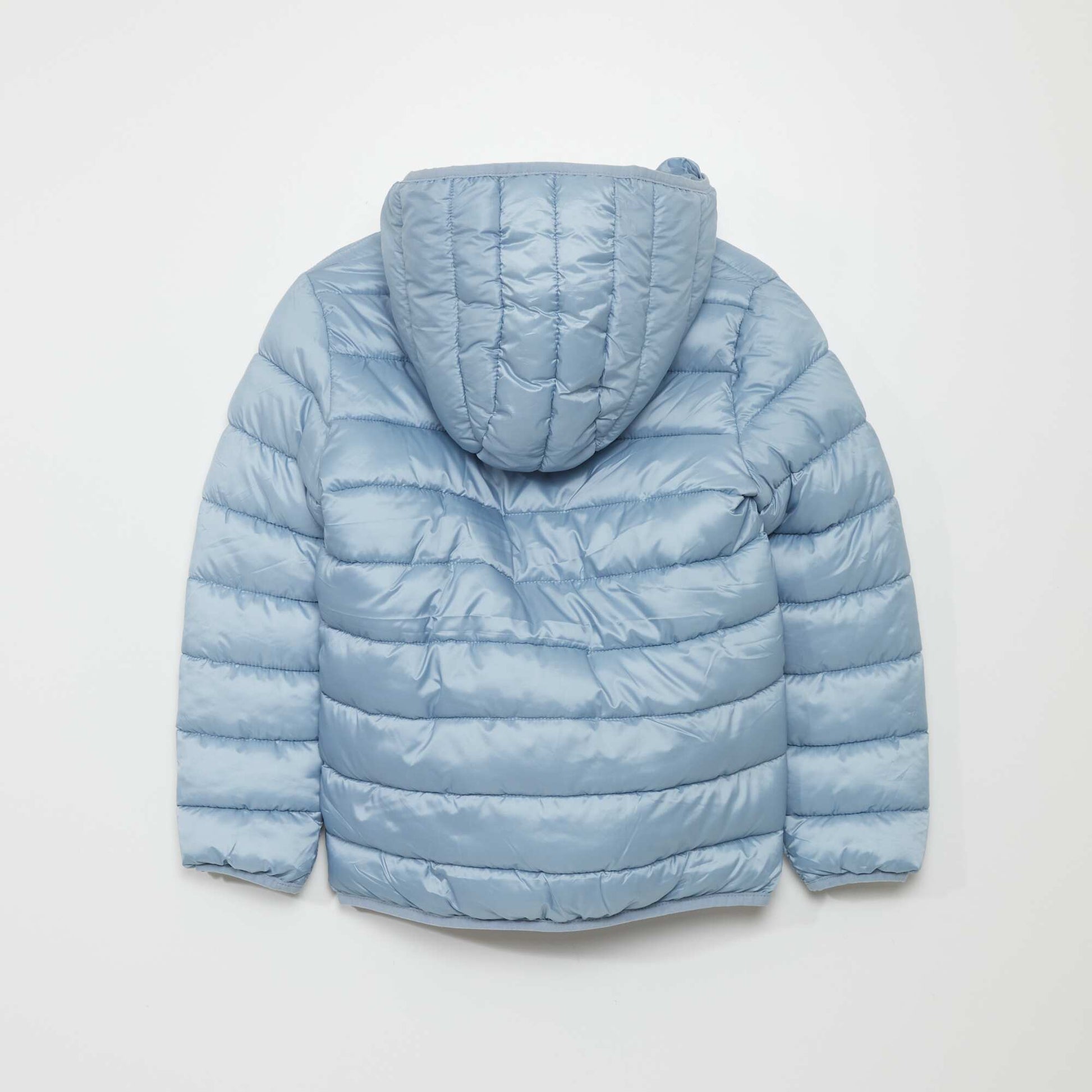 Doudoune en bouteilles recycl es gris bleu