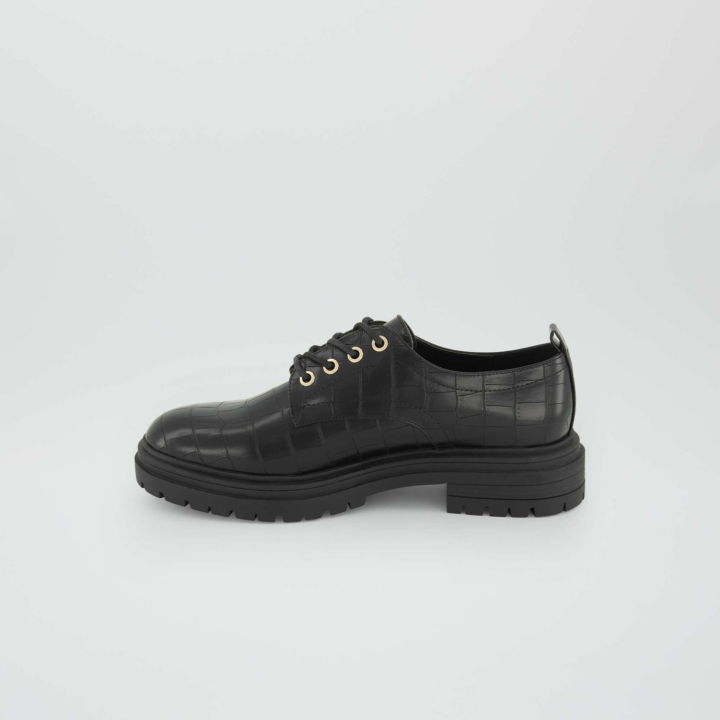 Mocassins lacet avec semelles paisses noir