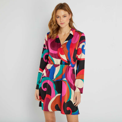 Robe courte satin e Rose