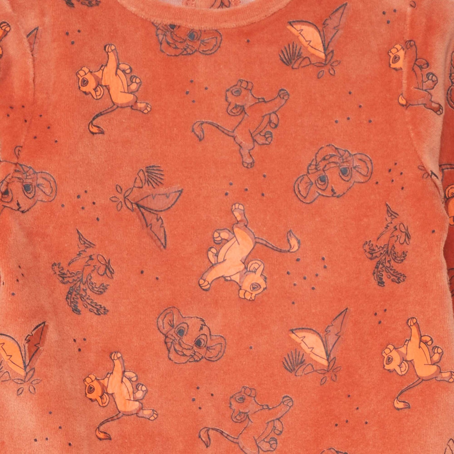 Ensemble de pyjama en velours 'Disney' - 2 pi ces Orange/gris