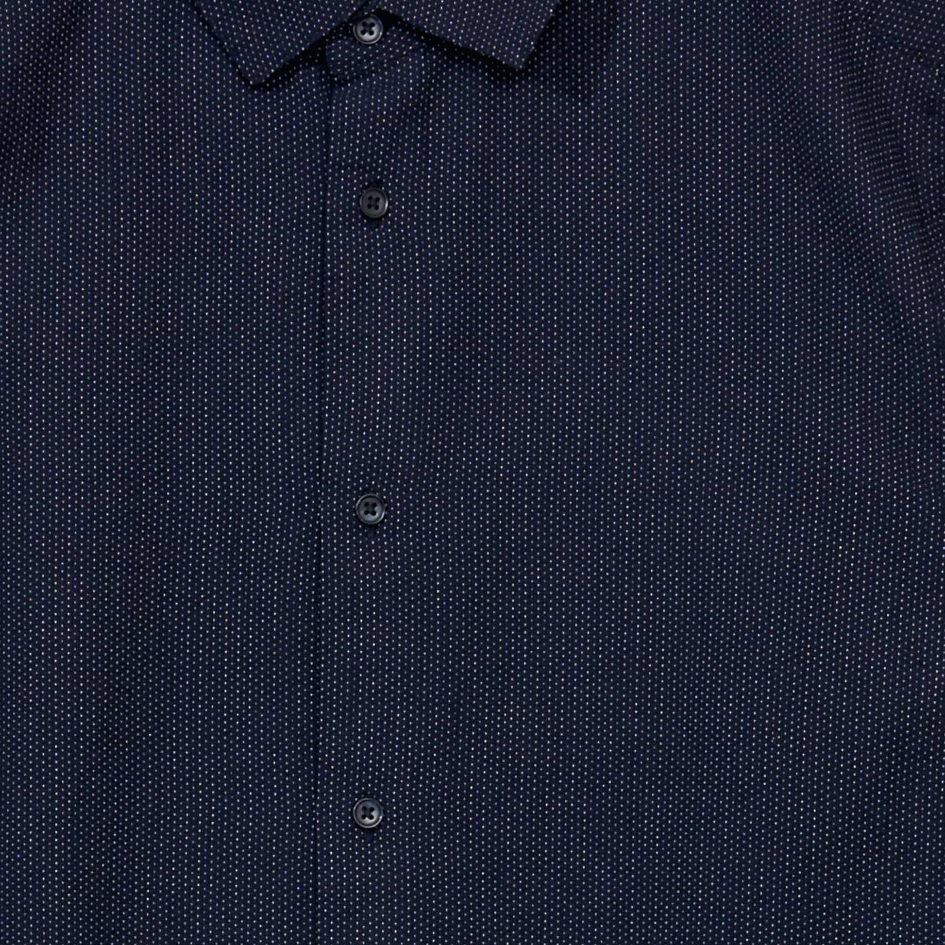 Chemise en coton motif Bleu