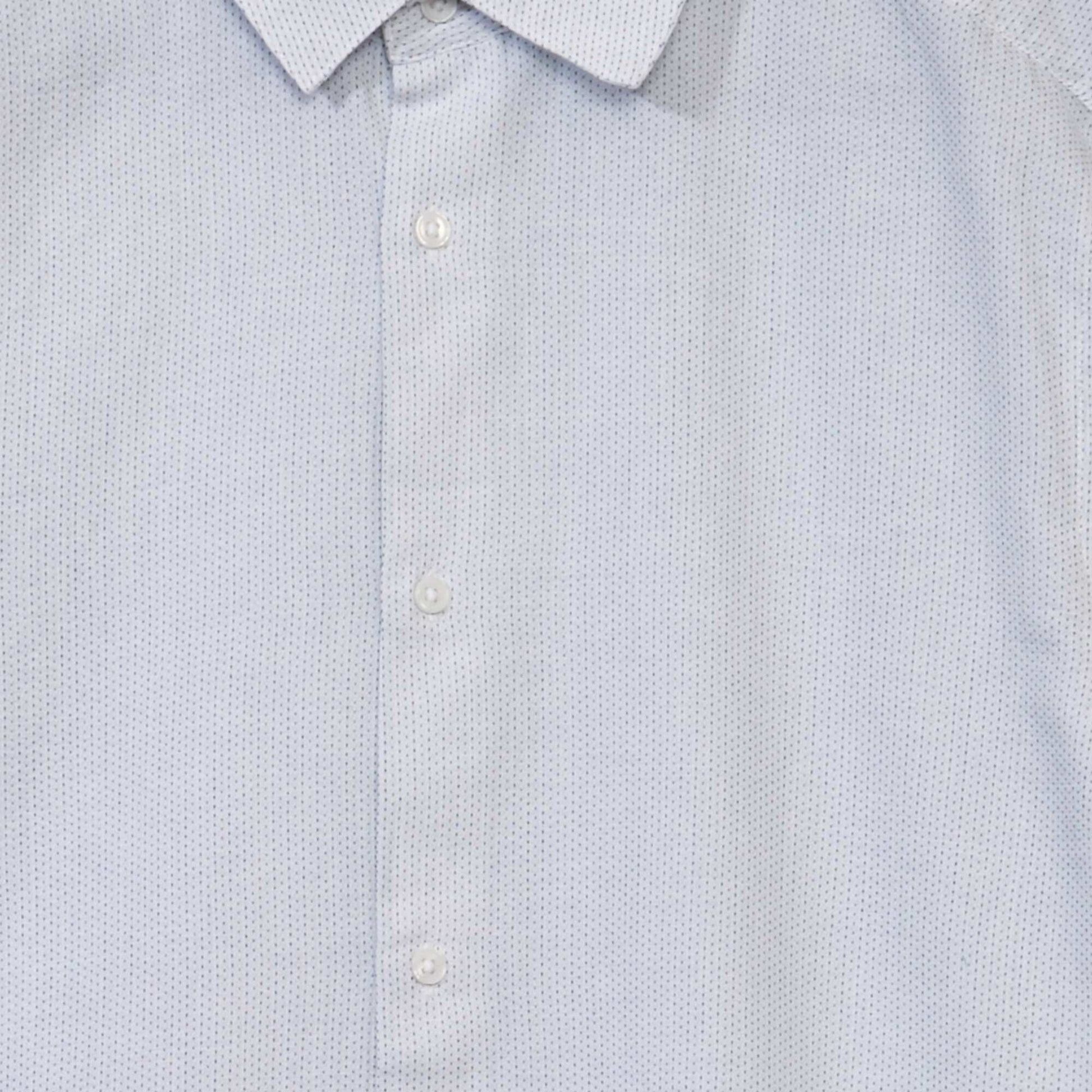 Chemise en coton motif Blanc