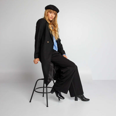 Manteau type lainage Noir