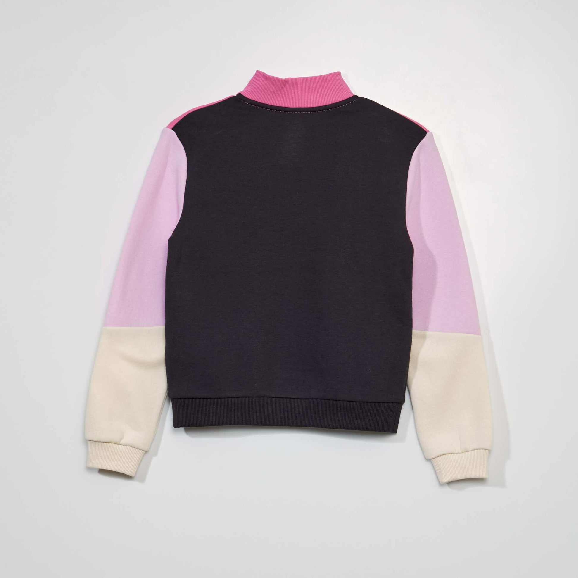 Sweat col camionneur Marron/rose