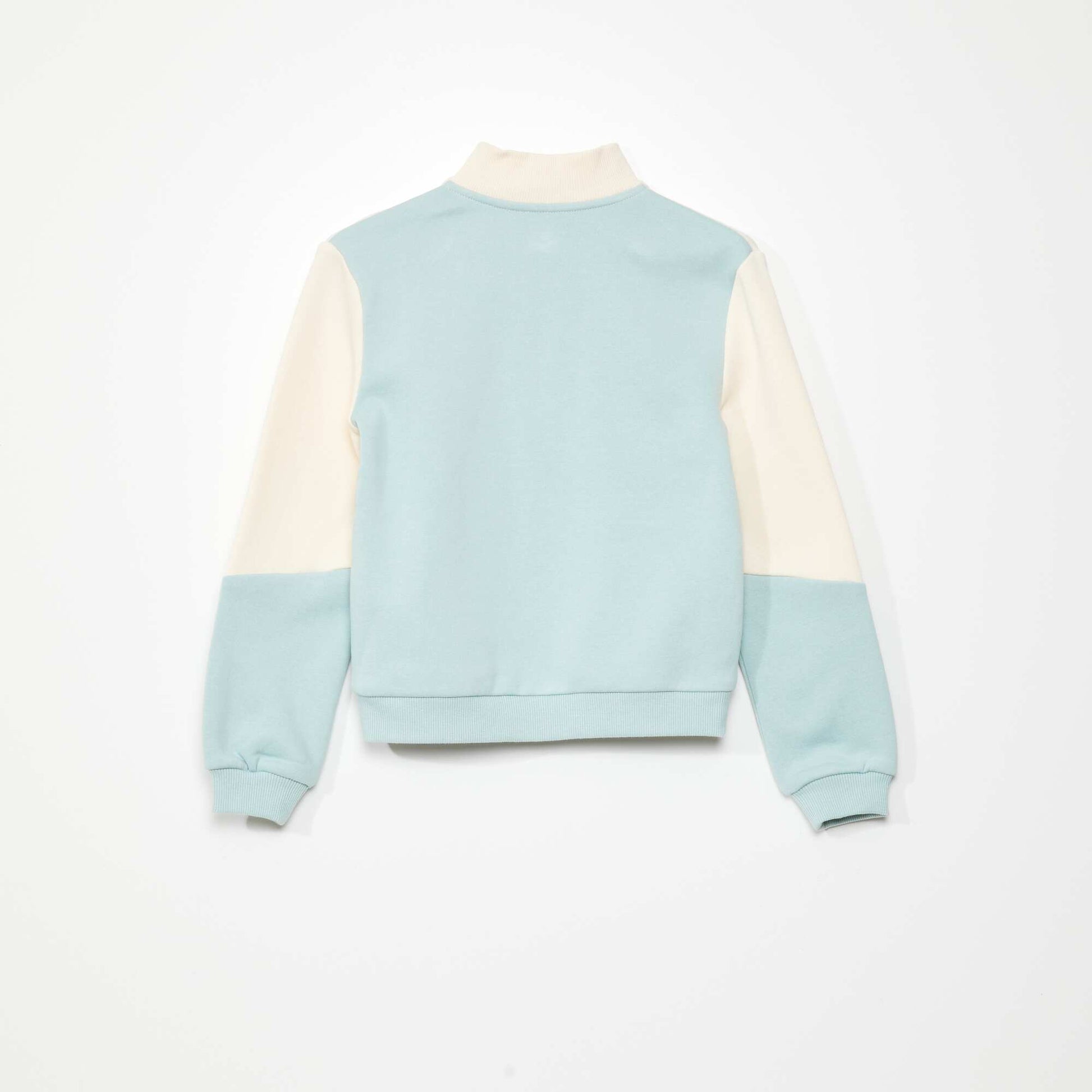 Sweat col camionneur Bleu/ecru