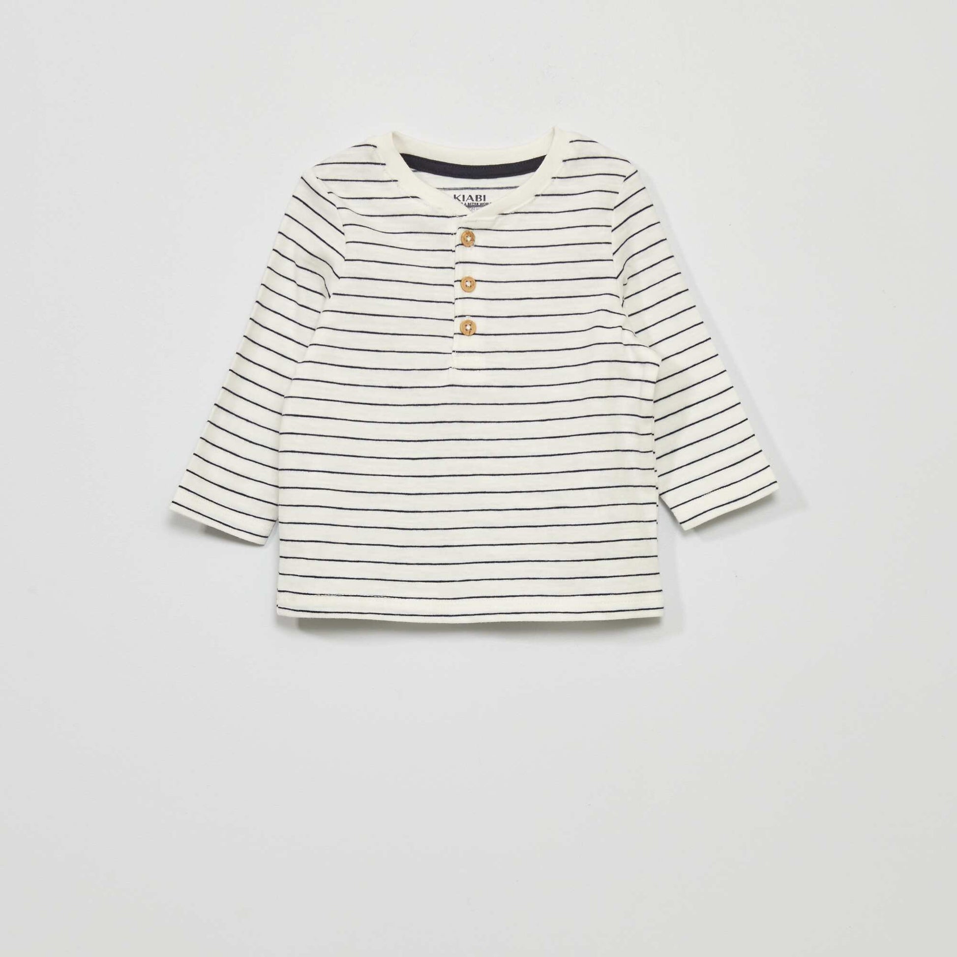 T-shirt en jersey manches longues BLANC