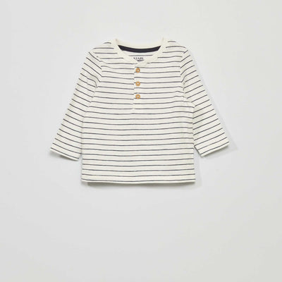 T-shirt en jersey manches longues BLANC