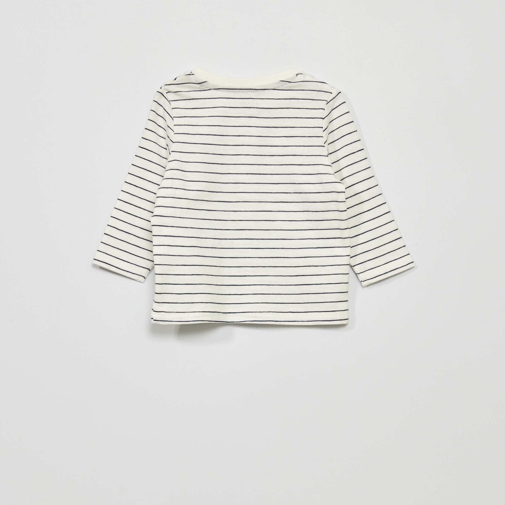 T-shirt en jersey manches longues BLANC