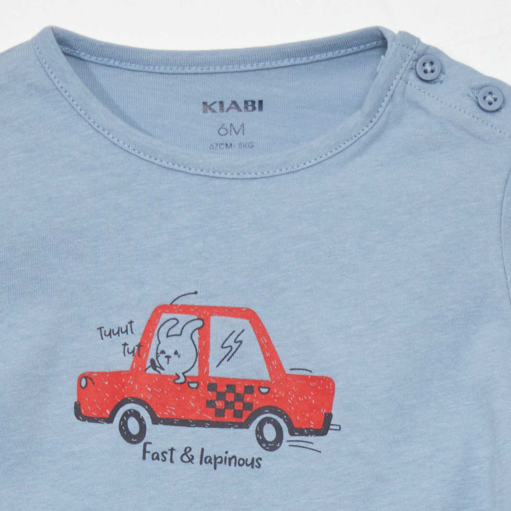 T-shirt en jersey avec imprim Bleu