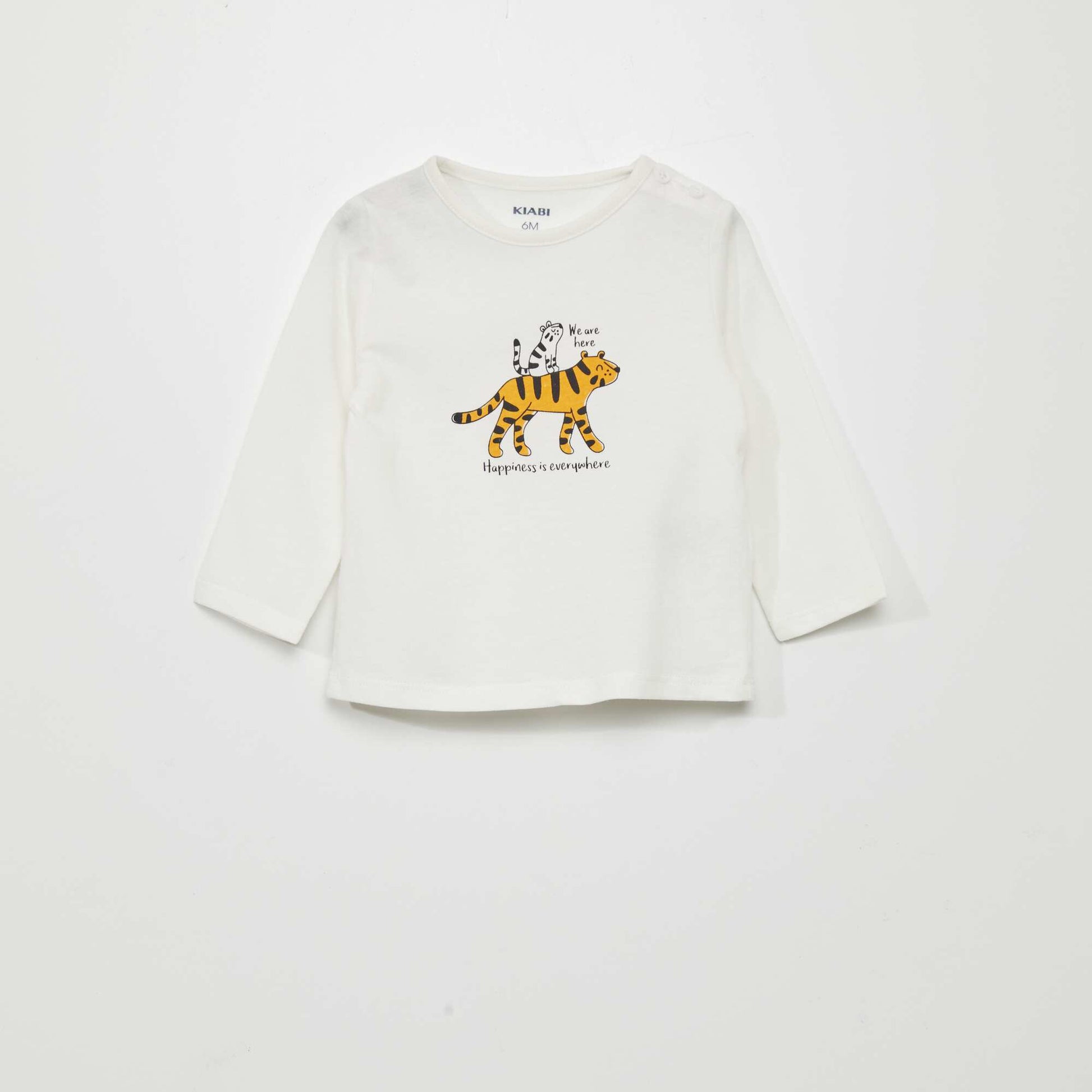 T-shirt en jersey avec imprim Blanc